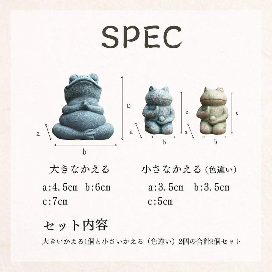 カエルさんの置き物　5点セット カエルさんの置き物 5点セット カエルの置き物5点セット